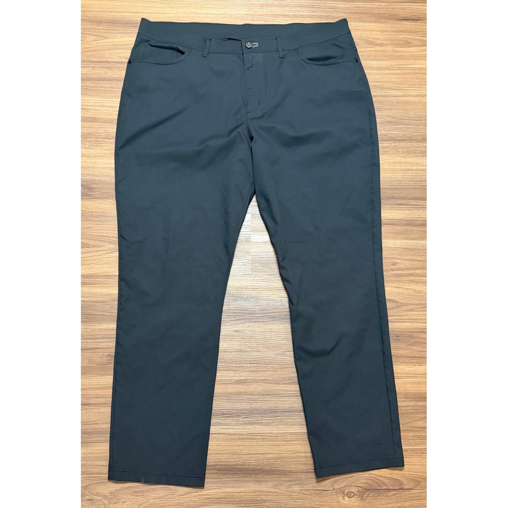 Public Rec Workday Chino Tech Pants Mens Black Performance Trousers Sz 42x32